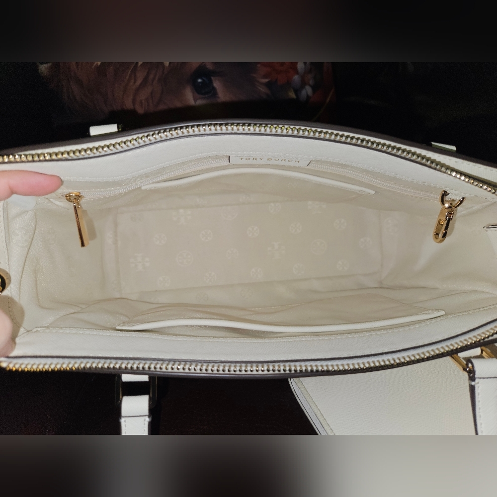 Tory Burch White Floral and Butterfly Satchel Set - Picture 4 of 5